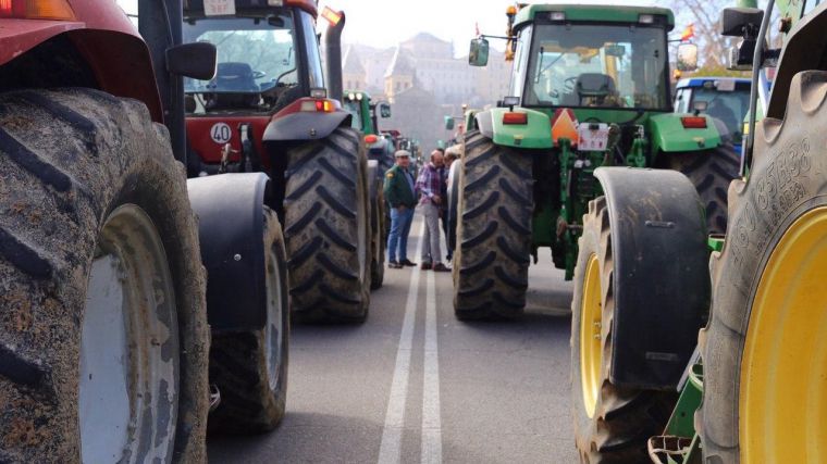Manifestación de agricultores esta semana en Toledo.