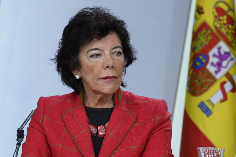 La ministra de Educación, Isabel Celaá.