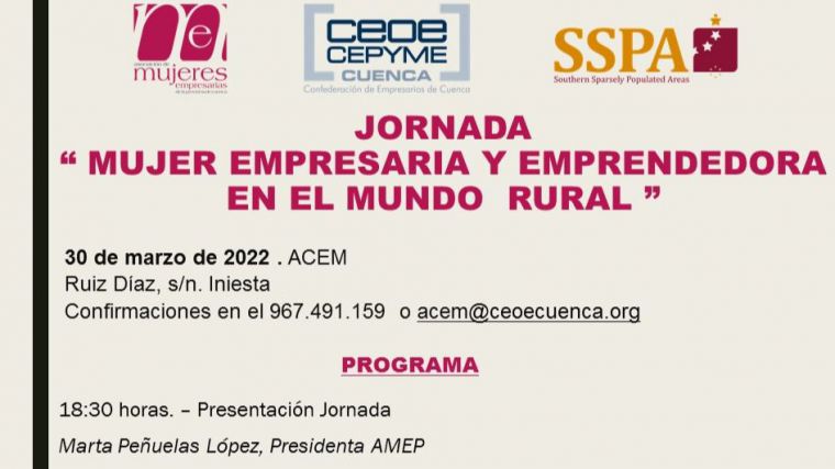 AMEP celebra este miércoles una jornada sobre la mujer empresaria en Iniesta