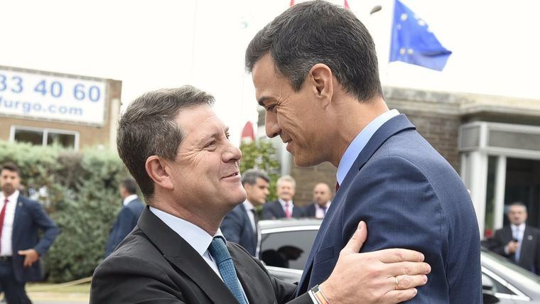 Emiliano García-Page y Pedro Sánchez en la visita del presidente del Gobierno a Toledo el pasado octubre.