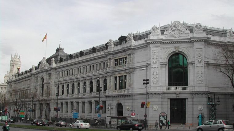 Fachada de la calle de Alcalá de la sede central del Banco de España.